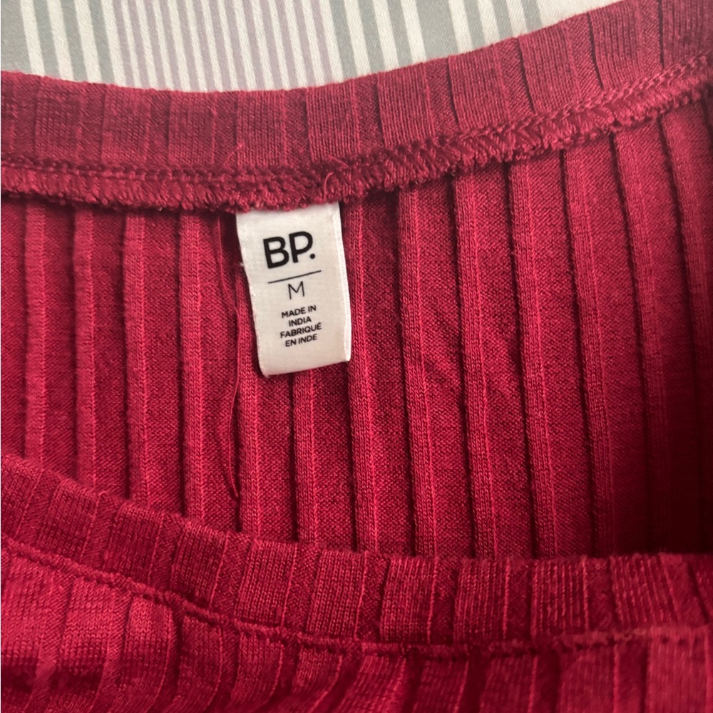 BP Red Ribbed Knit Top - Picture 2 of 2